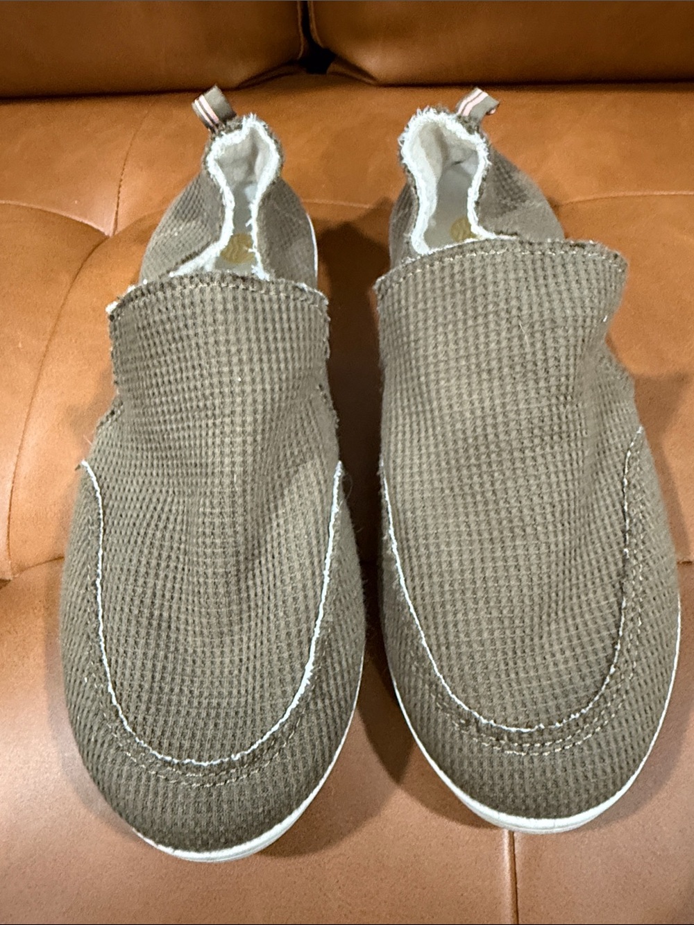 Vionic Men's Slip-On Loafers in Taupe Brown